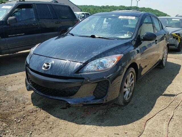 JM1BL1V75C1577617 - 2012 MAZDA MAZDA3I BLACK photo 2
