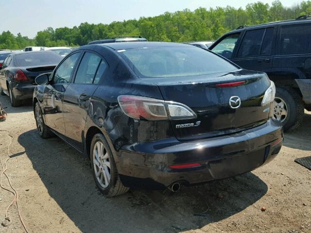 JM1BL1V75C1577617 - 2012 MAZDA MAZDA3I BLACK photo 3