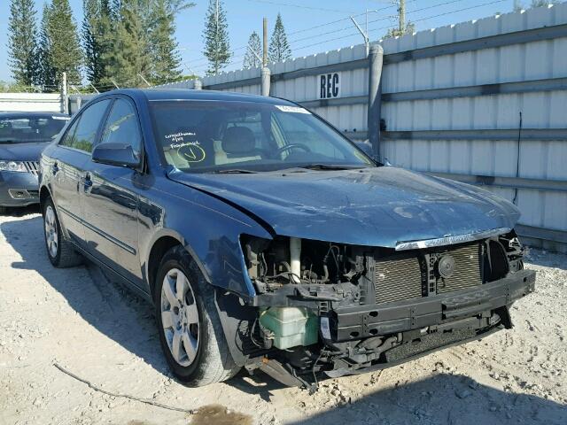 5NPEU46F77H177378 - 2007 HYUNDAI SONATA SE BLUE photo 1