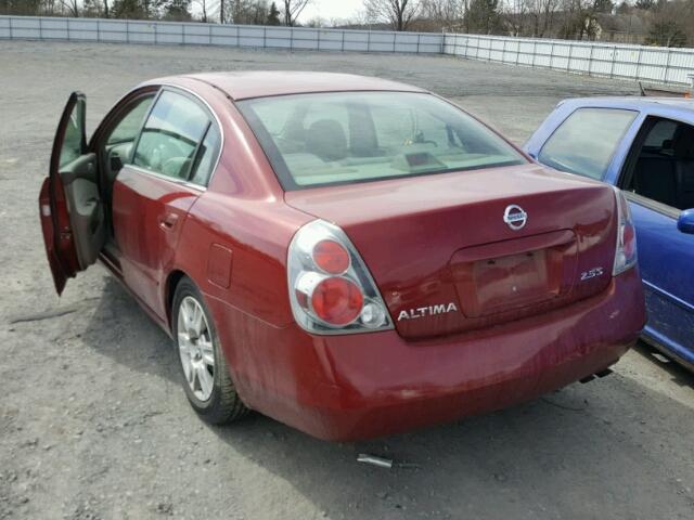 1N4AL11D26C189783 - 2006 NISSAN ALTIMA S MAROON photo 3