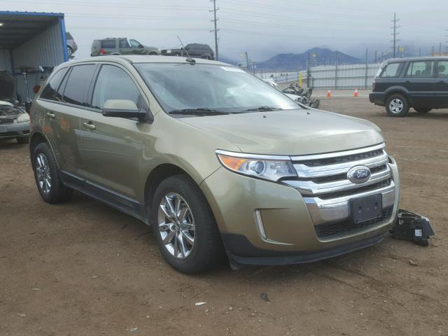 2FMDK3J92CBA08240 - 2012 FORD EDGE SEL GREEN photo 1