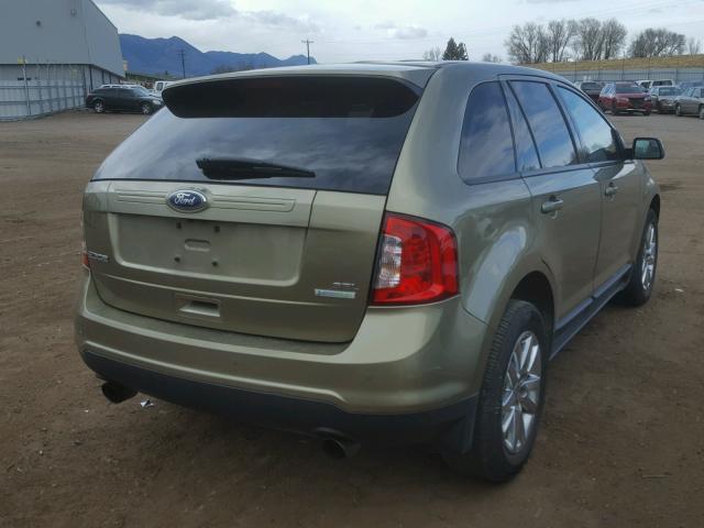 2FMDK3J92CBA08240 - 2012 FORD EDGE SEL GREEN photo 4