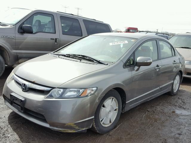 JHMFA36236S010597 - 2006 HONDA CIVIC HYBR GRAY photo 2