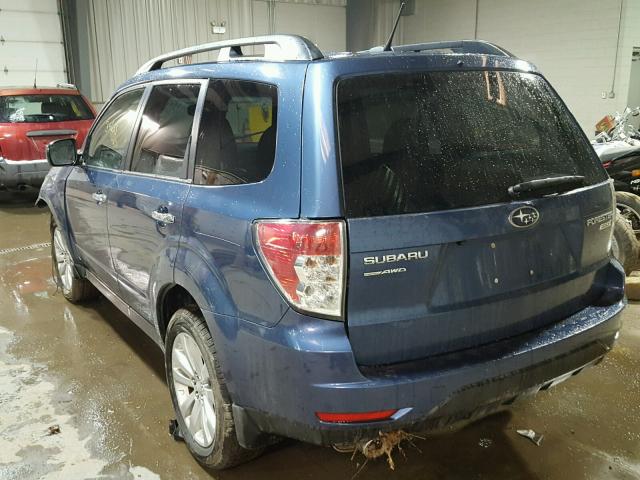 JF2SHAEC5CH453189 - 2012 SUBARU FORESTER L BLUE photo 3