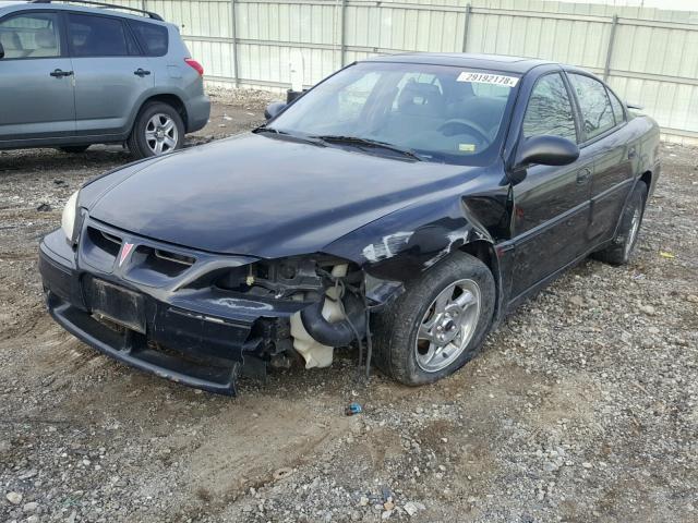 1G2NW52E44C129961 - 2004 PONTIAC GRAND AM G BLACK photo 2