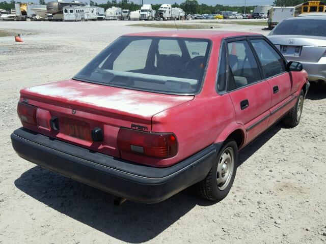 1Y1SK5163LZ015459 - 1990 GEO PRIZM BASE RED photo 4