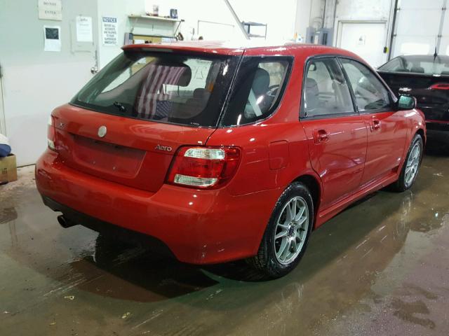 JF4GG22685H051125 - 2005 SAAB 9-2 AERO RED photo 4