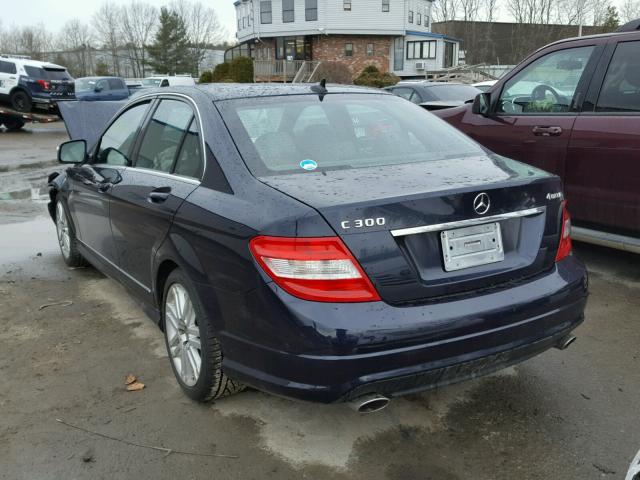 WDDGF81X18F058592 - 2008 MERCEDES-BENZ C 300 4MAT BLUE photo 3