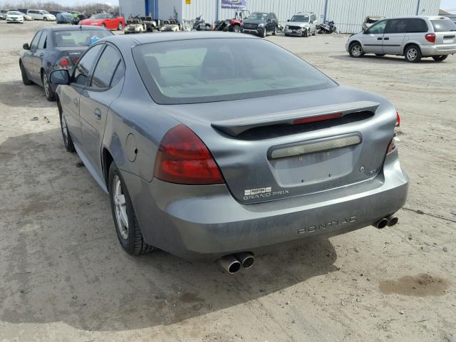 2G2WP522341343367 - 2004 PONTIAC GRAND PRIX GRAY photo 3