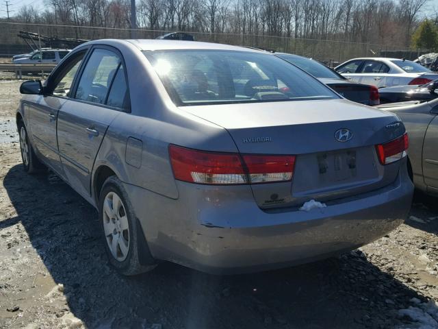 5NPET46C66H123299 - 2006 HYUNDAI SONATA GL GRAY photo 3