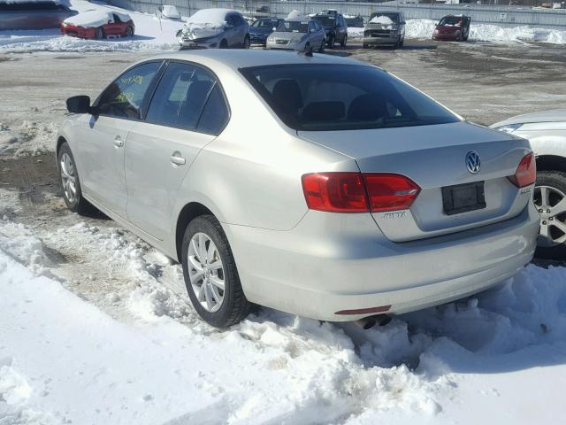 3VWDZ7AJ7BM067246 - 2011 VOLKSWAGEN JETTA SE BEIGE photo 3