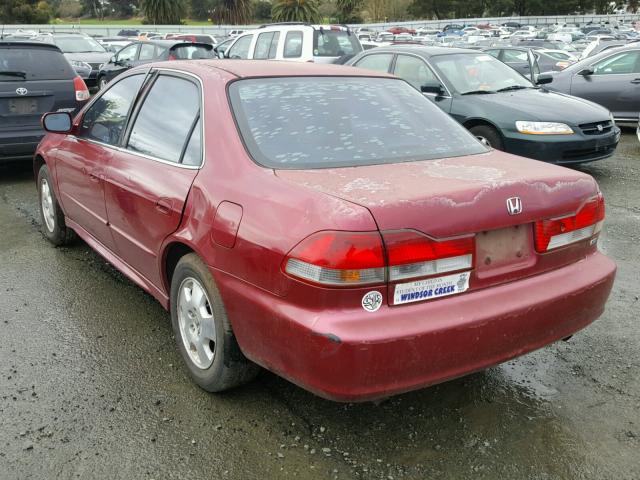 1HGCG16522A011288 - 2002 HONDA ACCORD EX BURGUNDY photo 3