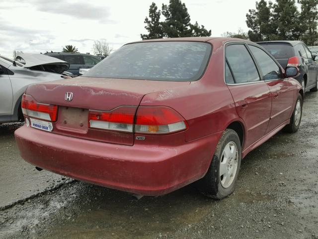 1HGCG16522A011288 - 2002 HONDA ACCORD EX BURGUNDY photo 4