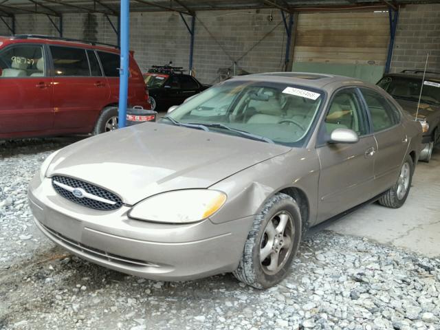 1FAFP55U62A163480 - 2002 FORD TAURUS SES TAN photo 2