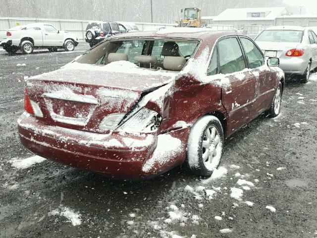 4T1BF28B62U202891 - 2002 TOYOTA AVALON XL RED photo 4