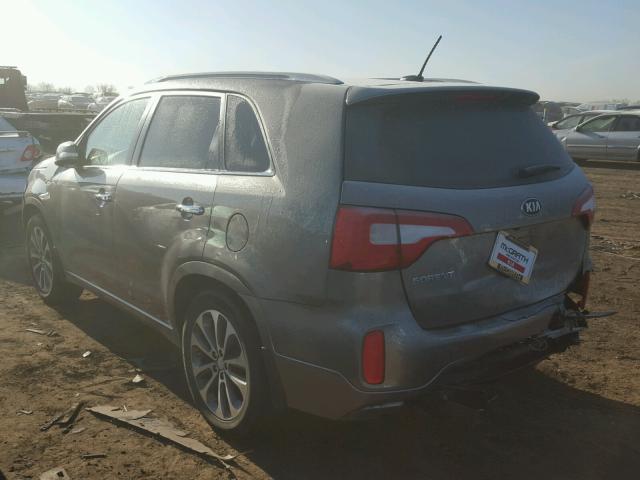 5XYKW4A74FG638474 - 2015 KIA SORENTO SX GRAY photo 3