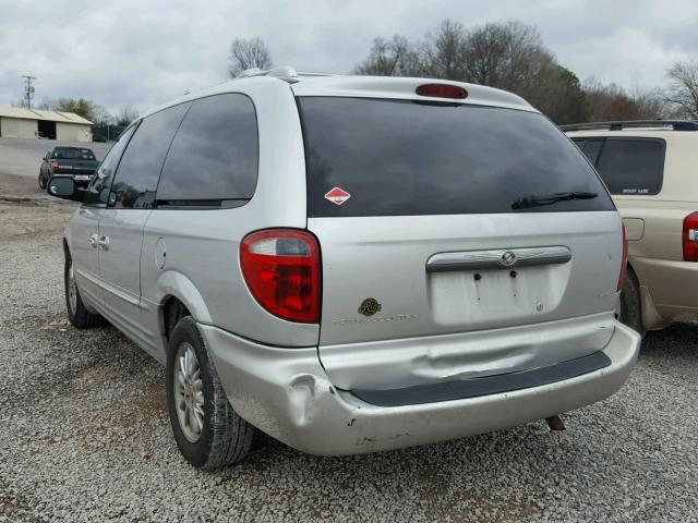 2C8GP64L71R208495 - 2001 CHRYSLER TOWN & COU SILVER photo 3