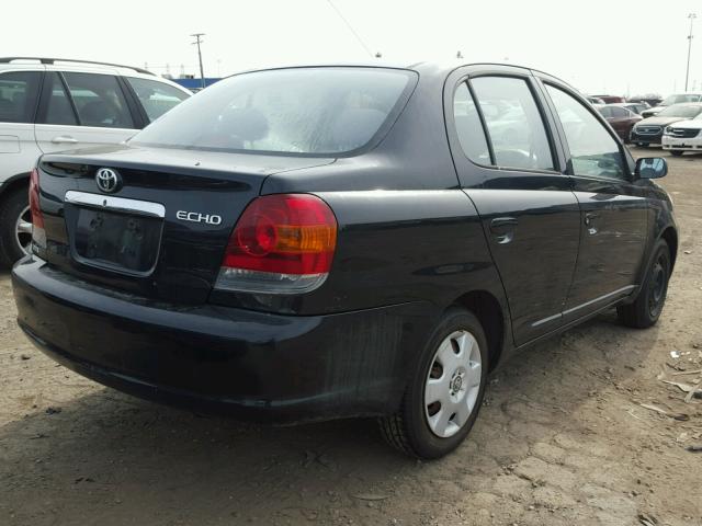 JTDBT123150357613 - 2005 TOYOTA ECHO BLACK photo 4