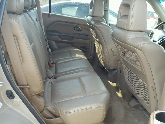 2HKYF18563H528575 - 2003 HONDA PILOT EXL GOLD photo 6