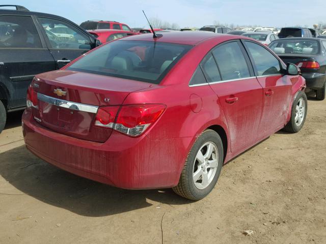 1G1PF5SC5C7253577 - 2012 CHEVROLET CRUZE LT RED photo 4