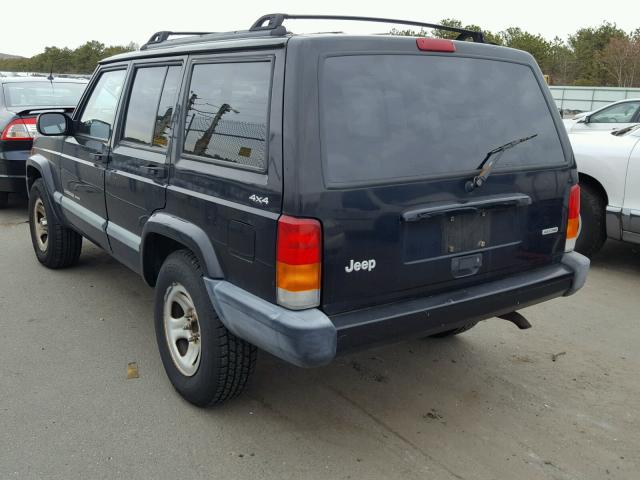 1J4FF48S9YL251996 - 2000 JEEP CHEROKEE S BLACK photo 3