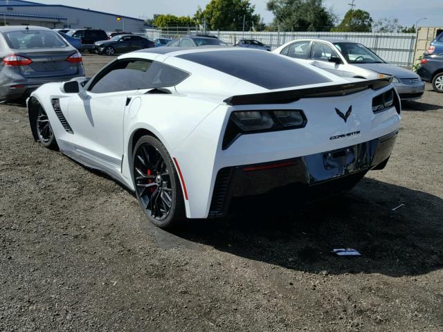 1G1YU2D67F5606501 - 2015 CHEVROLET CORVETTE S WHITE photo 3