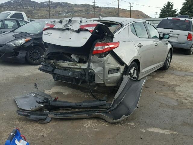 KNAGM4AD5D5039247 - 2013 KIA OPTIMA HYB SILVER photo 4