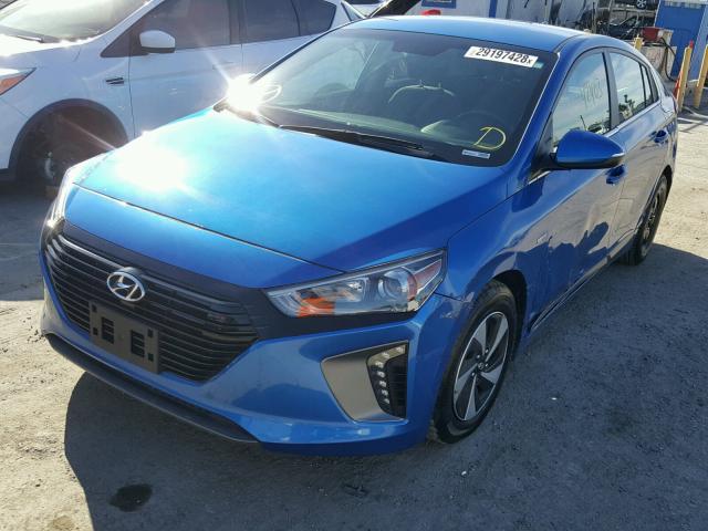 KMHC75LC1HU021547 - 2017 HYUNDAI IONIQ SEL BLUE photo 2