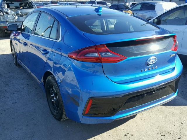 KMHC75LC1HU021547 - 2017 HYUNDAI IONIQ SEL BLUE photo 3