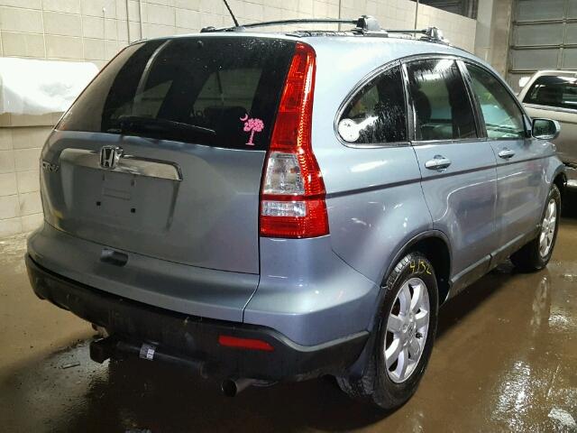 5J6RE48738L028574 - 2008 HONDA CR-V EX-L BLUE photo 4