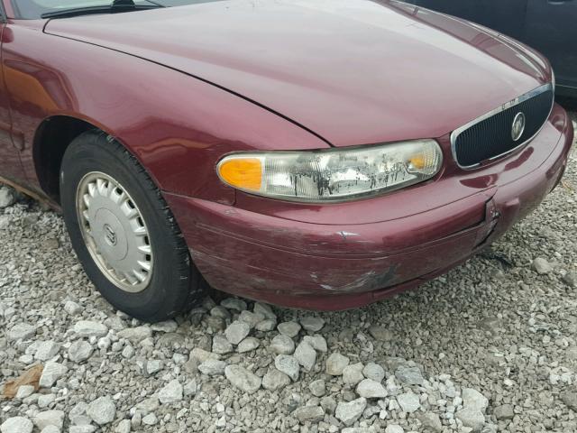 2G4WY55J8Y1225358 - 2000 BUICK CENTURY LI MAROON photo 9