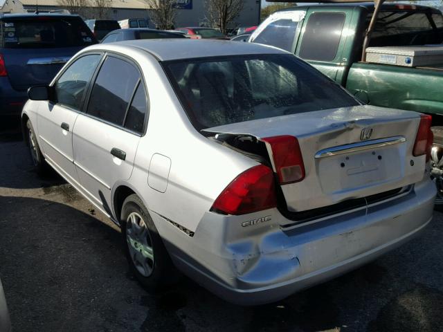 1HGES16561L019372 - 2001 HONDA CIVIC LX SILVER photo 3