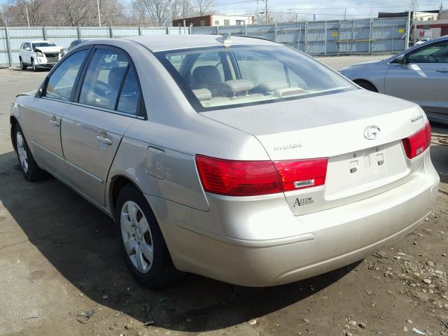 5NPET46CX9H488900 - 2009 HYUNDAI SONATA GLS BEIGE photo 3