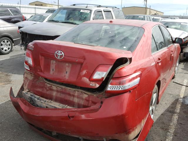 4T1BF3EK2BU581608 - 2011 TOYOTA CAMRY BASE RED photo 4