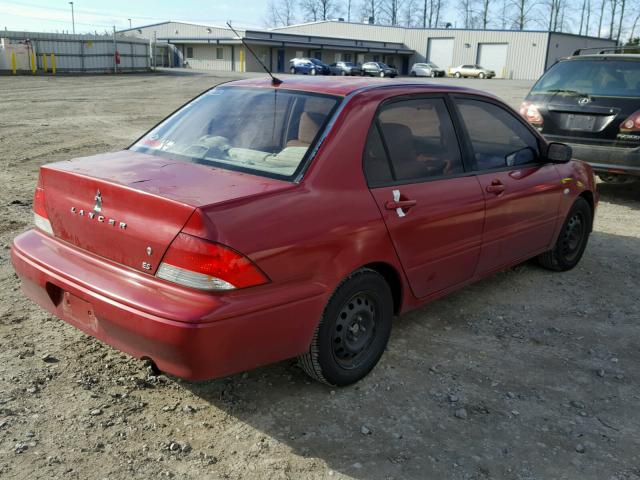 JA3AJ26E62U047236 - 2002 MITSUBISHI LANCER ES MAROON photo 4