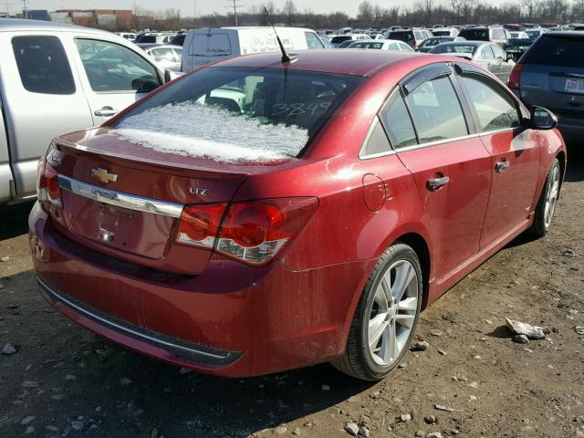 1G1PG5SB4D7170082 - 2013 CHEVROLET CRUZE LTZ RED photo 4