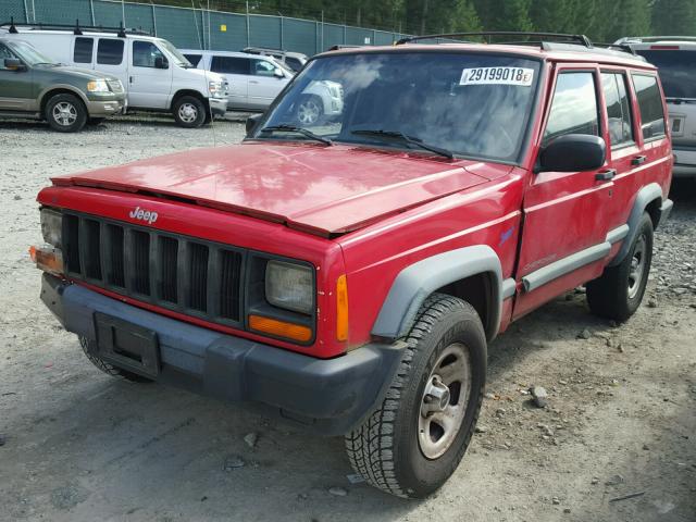 1J4FJ68SXVL604686 - 1997 JEEP CHEROKEE S RED photo 2