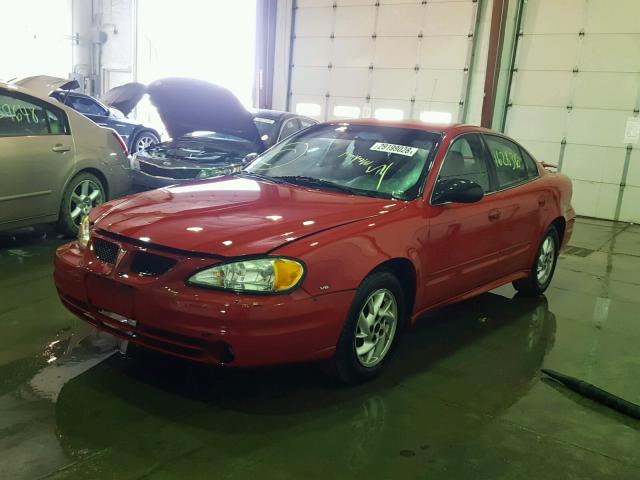 1G2NF52EX4C202928 - 2004 PONTIAC GRAND AM S RED photo 2