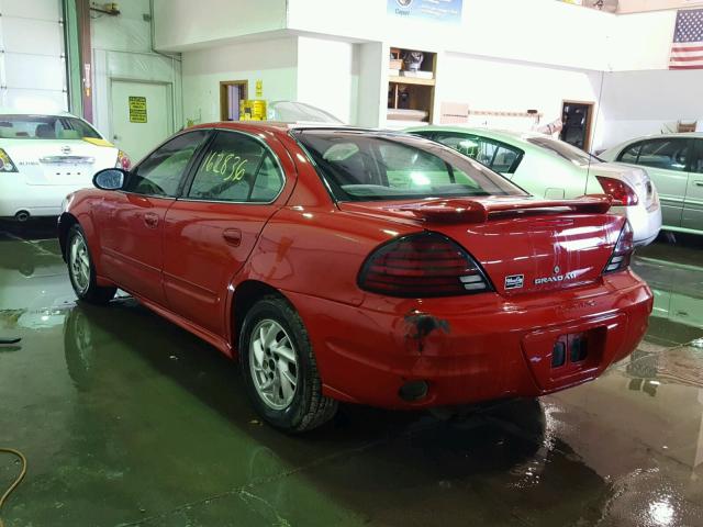 1G2NF52EX4C202928 - 2004 PONTIAC GRAND AM S RED photo 3