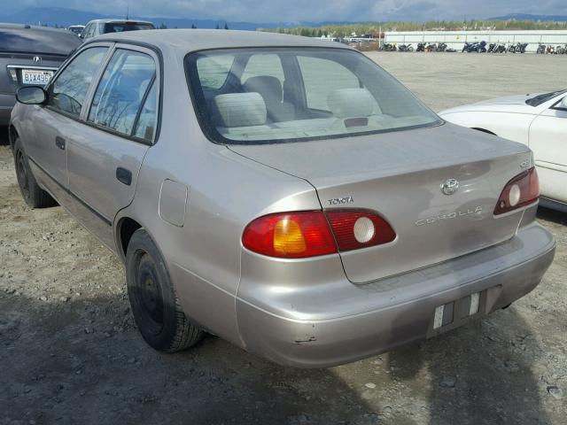 2T1BR12E41C415150 - 2001 TOYOTA COROLLA CE BEIGE photo 3