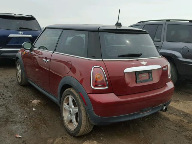 WMWMF33598TU64565 - 2008 MINI COOPER BURGUNDY photo 3