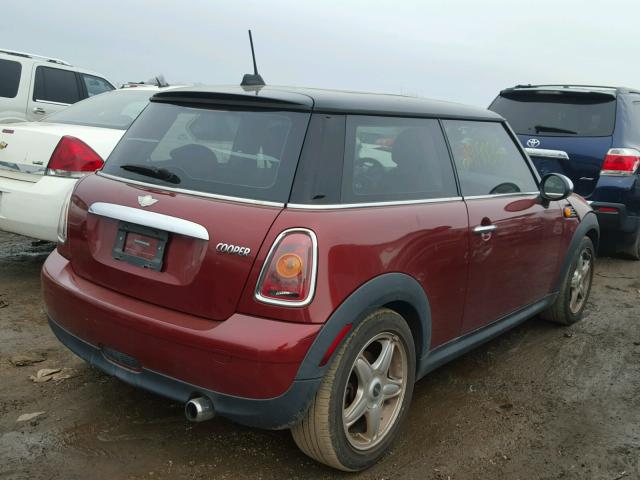 WMWMF33598TU64565 - 2008 MINI COOPER BURGUNDY photo 4