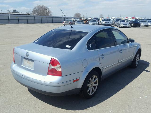 WVWPD63BX4E115216 - 2004 VOLKSWAGEN PASSAT GLS BLUE photo 4