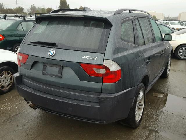 WBXPA93495WD07417 - 2005 BMW X3 3.0I GREEN photo 4