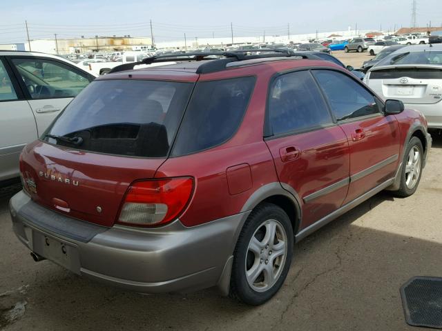 JF1GG68513H813209 - 2003 SUBARU IMPREZA OU RED photo 4