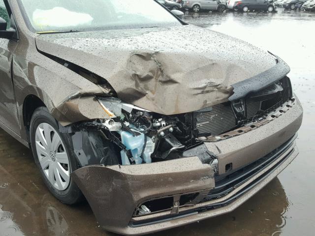 3VW2K7AJ0FM315208 - 2015 VOLKSWAGEN JETTA BASE 棕色 照片 9
