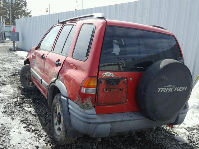 2CNBJ734046904940 - 2004 CHEVROLET TRACKER ZR RED photo 3