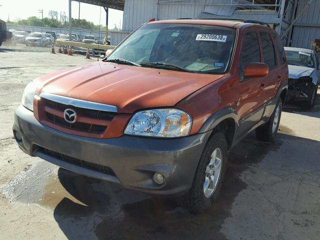 4F2YZ02Z46KM04341 - 2006 MAZDA TRIBUTE I ORANGE photo 2