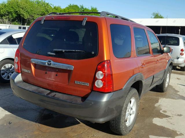 4F2YZ02Z46KM04341 - 2006 MAZDA TRIBUTE I ORANGE photo 4