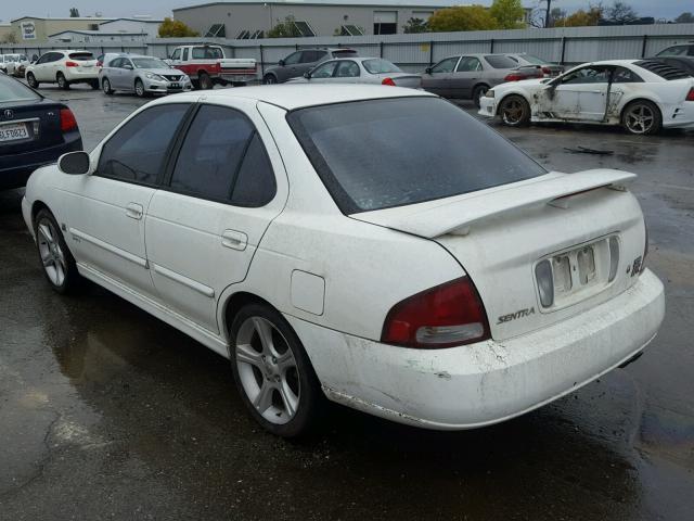 3N1AB51DX2L713963 - 2002 NISSAN SENTRA SE- WHITE photo 3